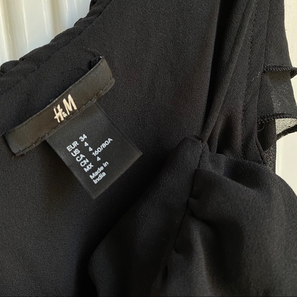 H&M Black Ruffle Dress - Picture 3 of 7